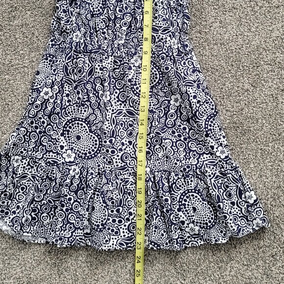 Hartstrings Girls Blue & White Sun Dress with Bows Size 5 - Picture 6 of 7